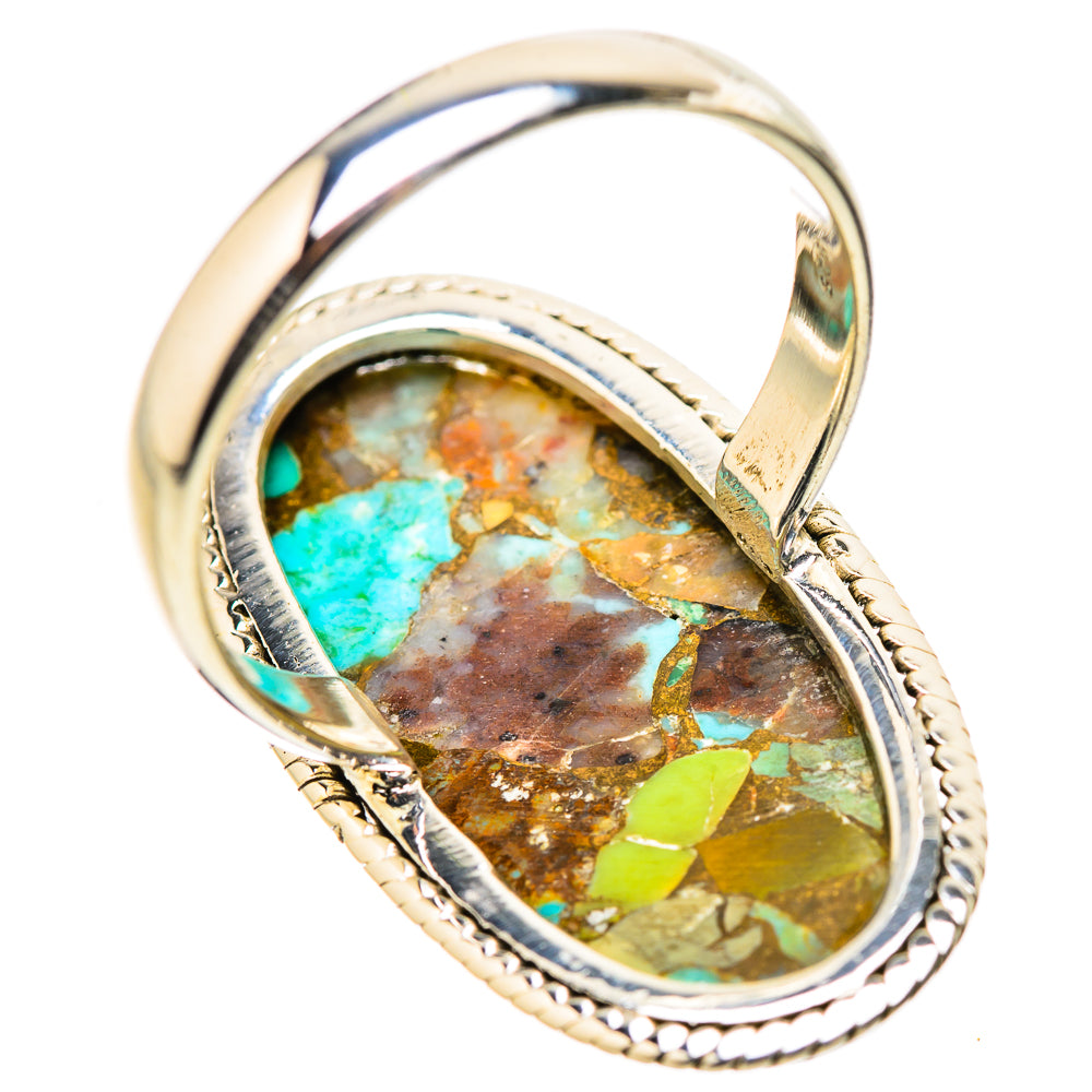 Kingman Mohave Turquoise Rings handcrafted by Ana Silver Co - RING131460 - Photo 3