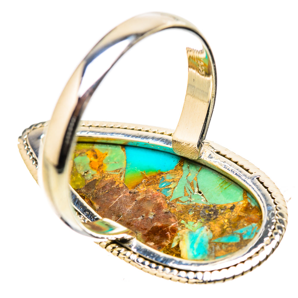 Kingman Mohave Turquoise Rings handcrafted by Ana Silver Co - RING131461 - Photo 3