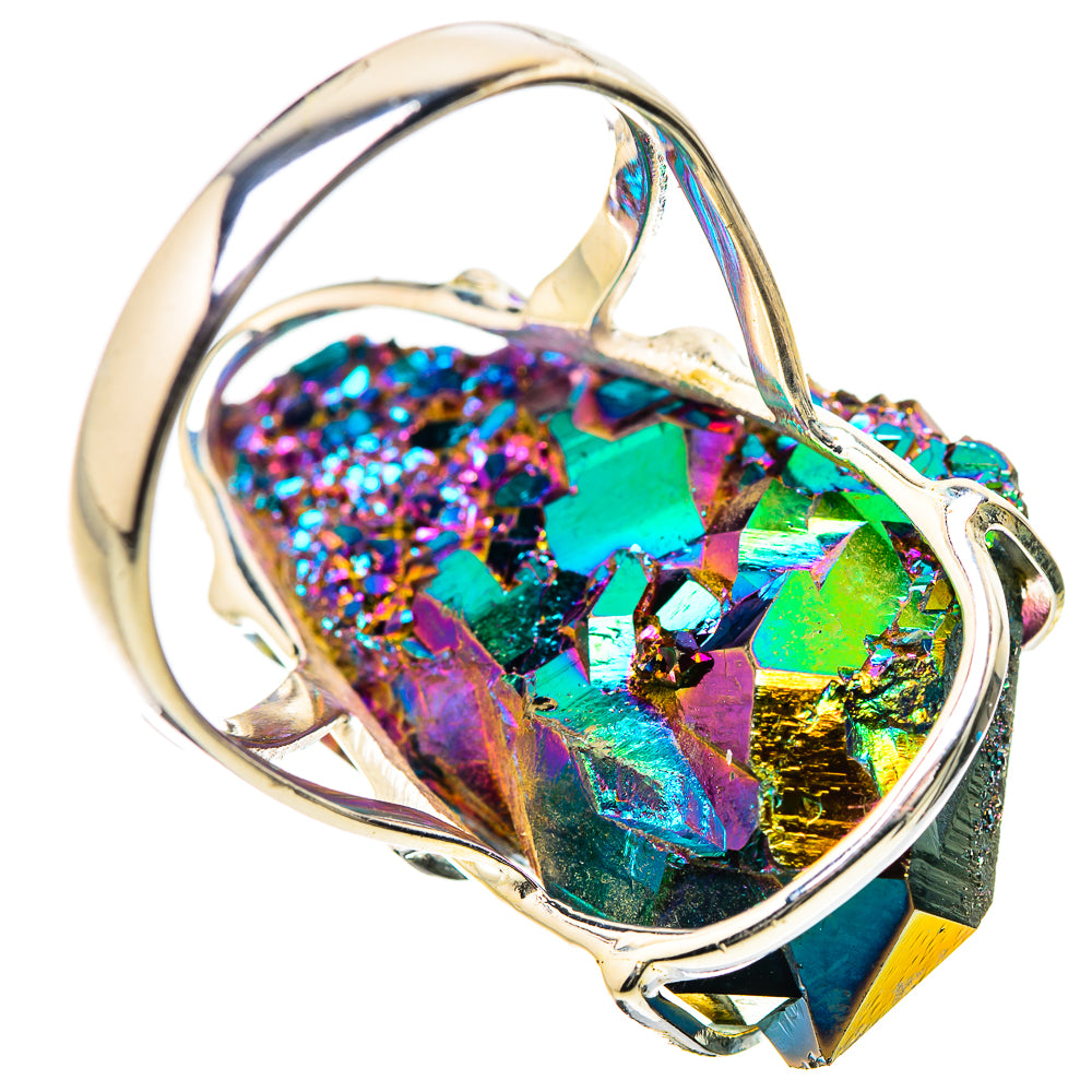 Titanium Sunshine Druzy Rings handcrafted by Ana Silver Co - RING131520 - Photo 3