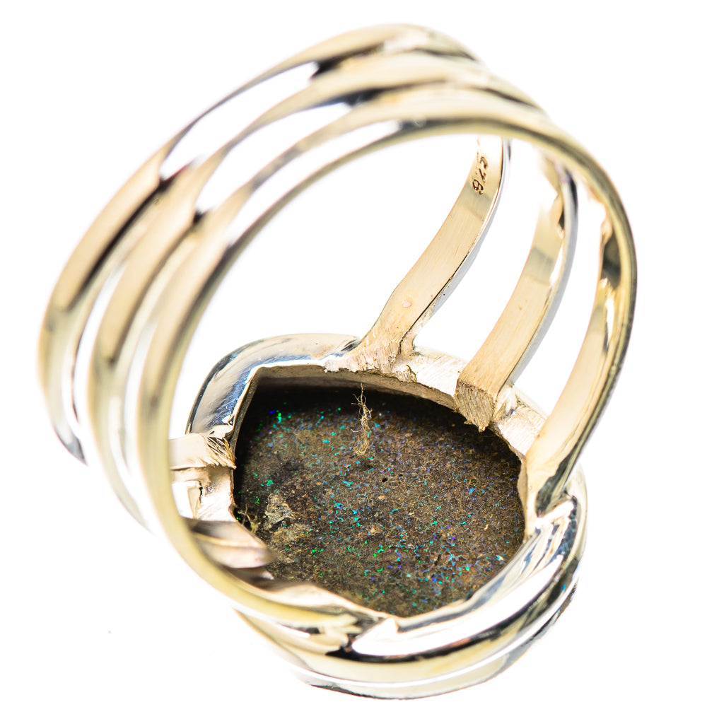 Andamooka Opal Rings handcrafted by Ana Silver Co - RING131572 - Photo 3