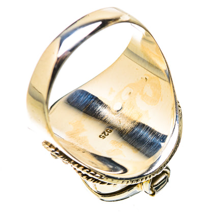 Sterling silver ring band close-up showing inner side markings and smooth interior