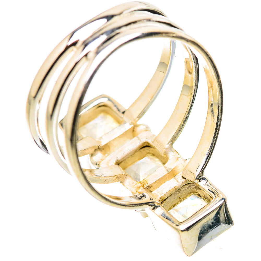 Rainbow Moonstone Rings handcrafted by Ana Silver Co - RING131597 - Photo 3