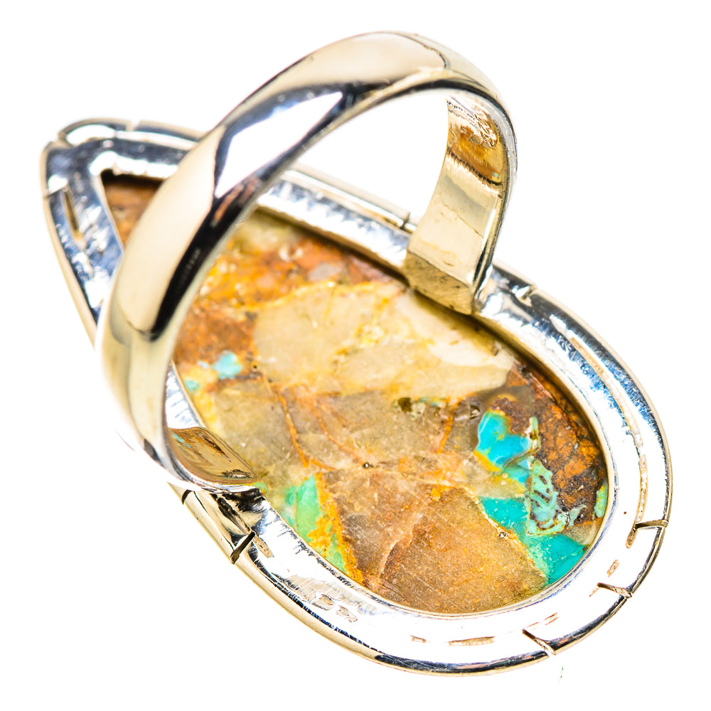 Kingman Mohave Turquoise Rings handcrafted by Ana Silver Co - RING131640 - Photo 3