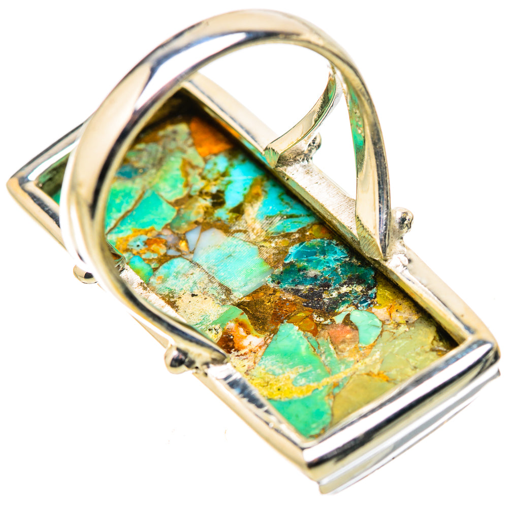 Kingman Mohave Turquoise Rings handcrafted by Ana Silver Co - RING131641 - Photo 3