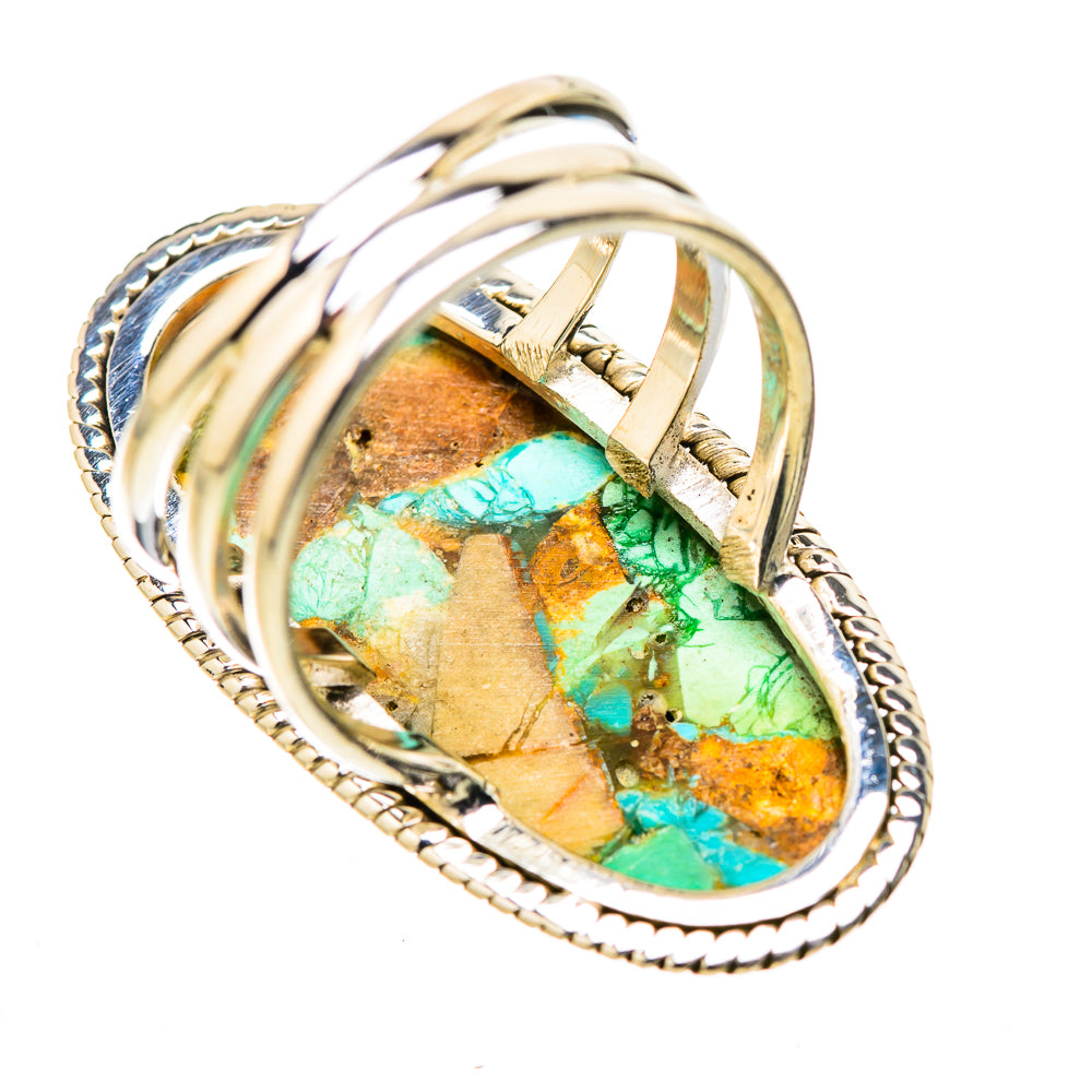Kingman Mohave Turquoise Rings handcrafted by Ana Silver Co - RING131642 - Photo 3