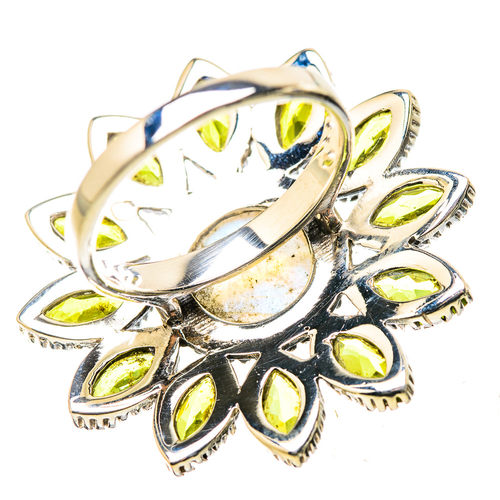 Rainbow Moonstone Rings handcrafted by Ana Silver Co - RING131649 - Photo 3