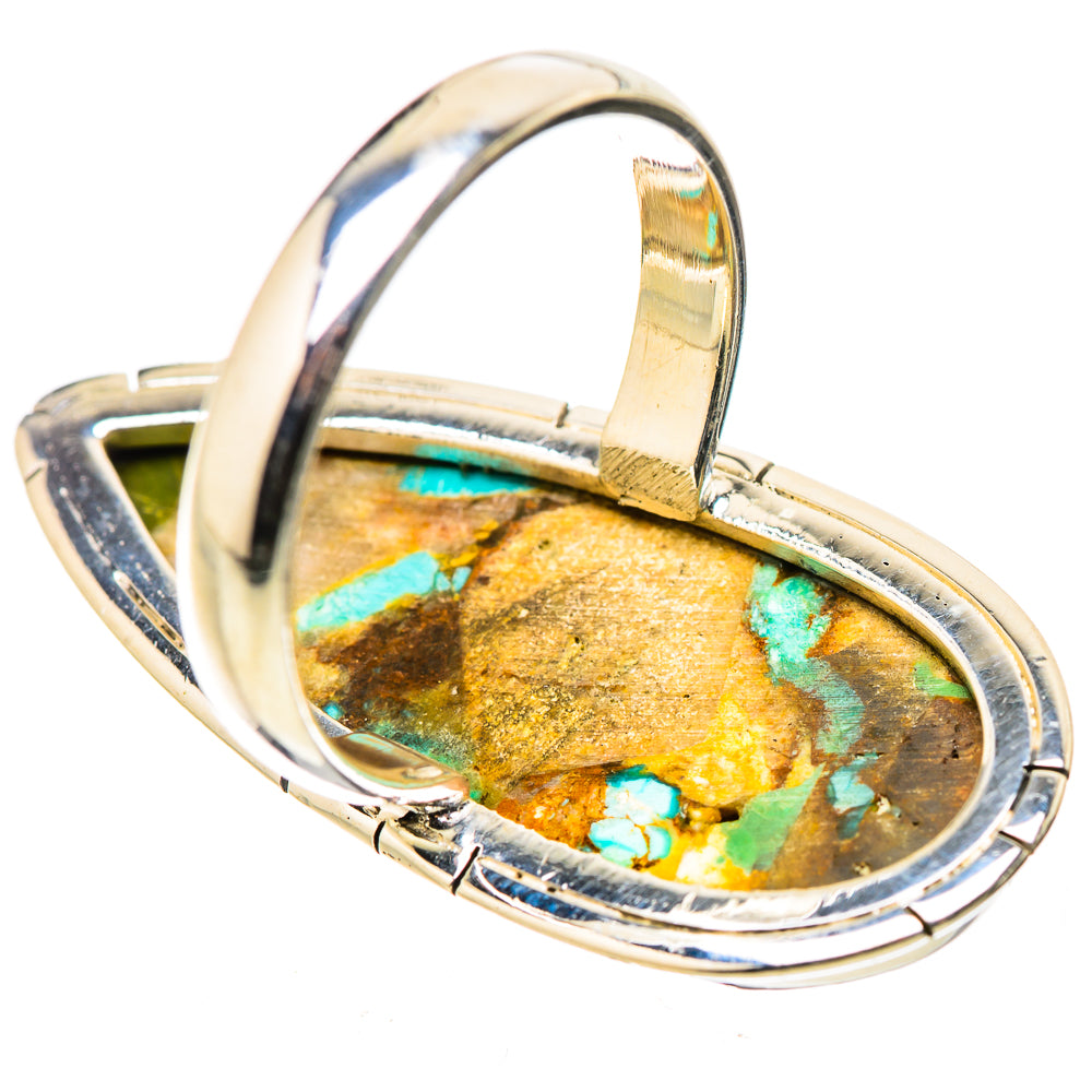 Kingman Mohave Turquoise Rings handcrafted by Ana Silver Co - RING131660 - Photo 3
