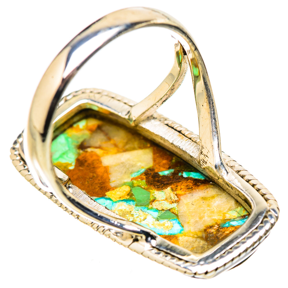 Kingman Mohave Turquoise Rings handcrafted by Ana Silver Co - RING131661 - Photo 3