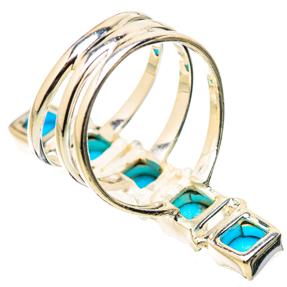Sleeping Beauty Turquoise Rings handcrafted by Ana Silver Co - RING131668 - Photo 3