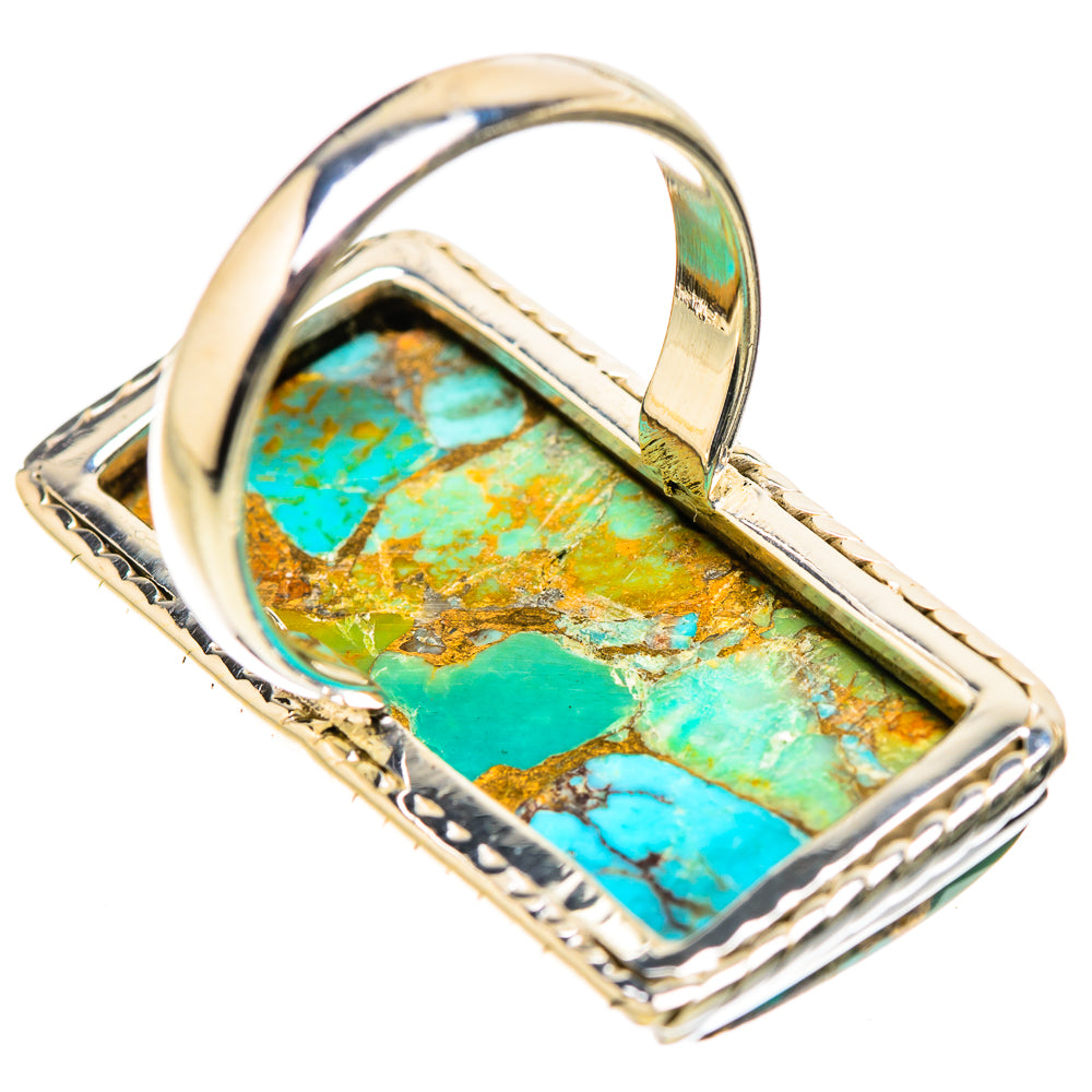 Kingman Mohave Turquoise Rings handcrafted by Ana Silver Co - RING131681 - Photo 3