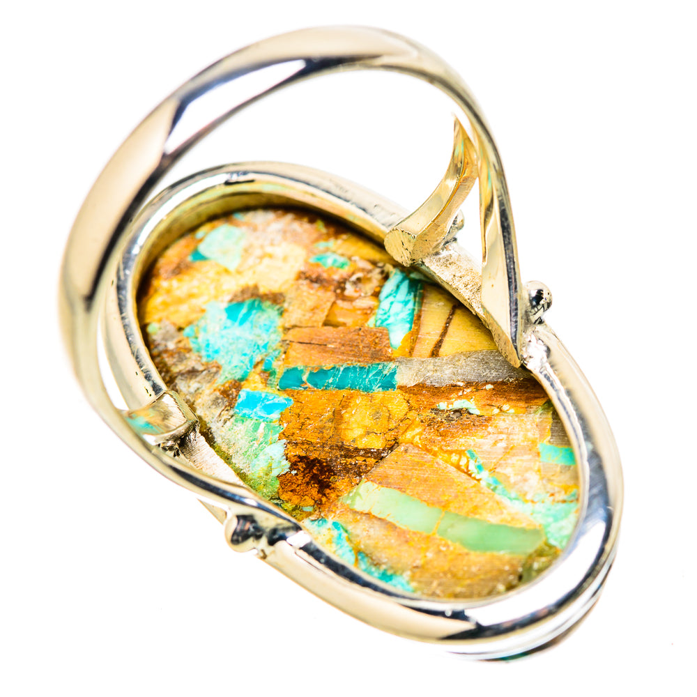 Kingman Mohave Turquoise Rings handcrafted by Ana Silver Co - RING131686 - Photo 3