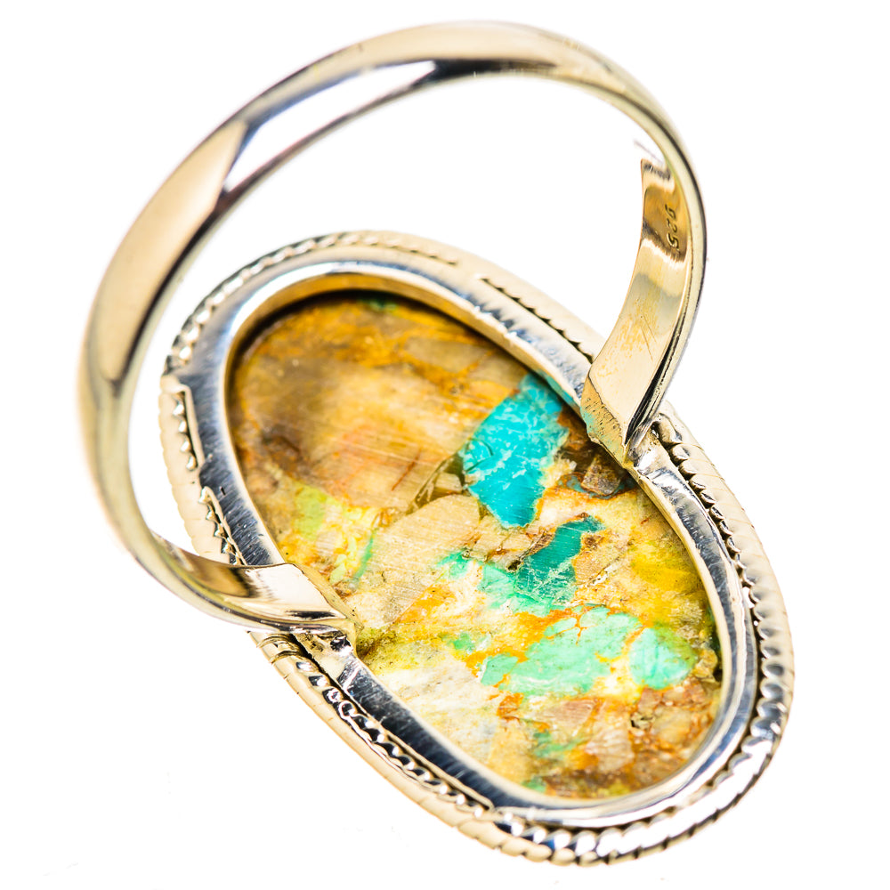 Kingman Mohave Turquoise Rings handcrafted by Ana Silver Co - RING131700 - Photo 3