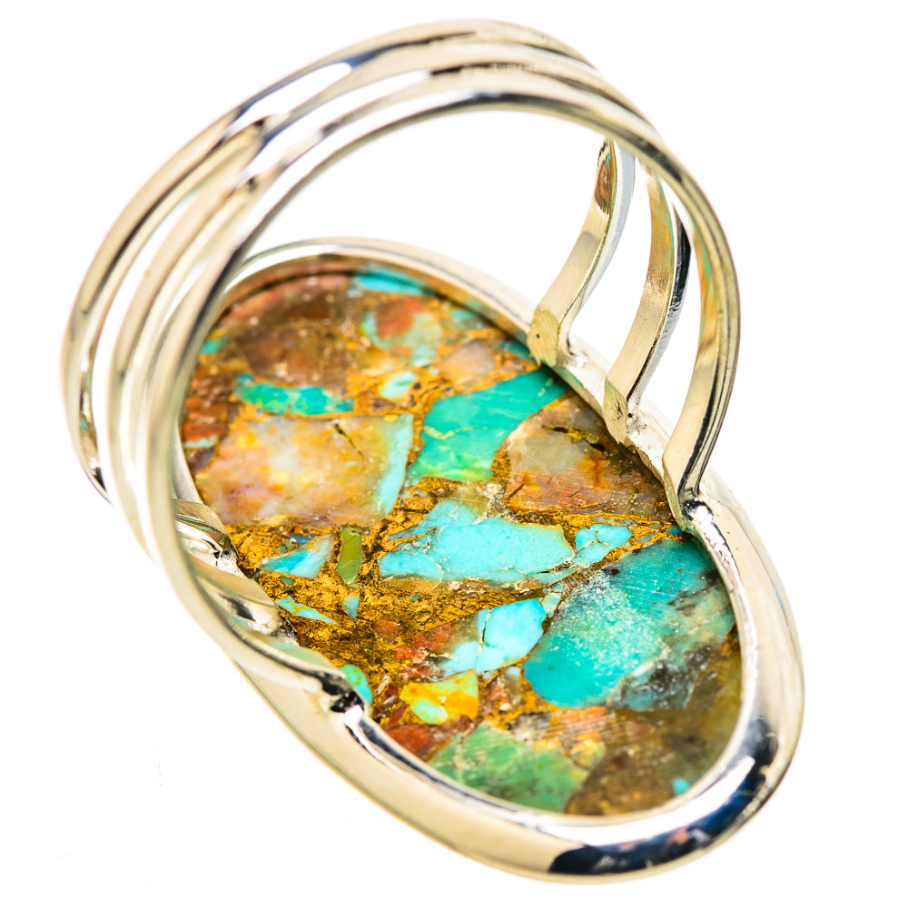 Kingman Mohave Turquoise Rings handcrafted by Ana Silver Co - RING131703 - Photo 3