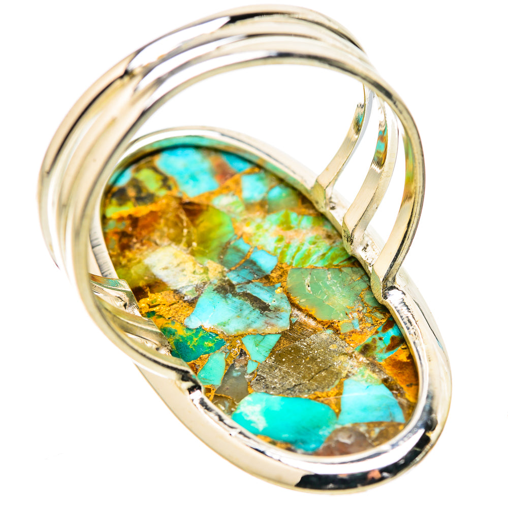 Kingman Mohave Turquoise Rings handcrafted by Ana Silver Co - RING131717 - Photo 3