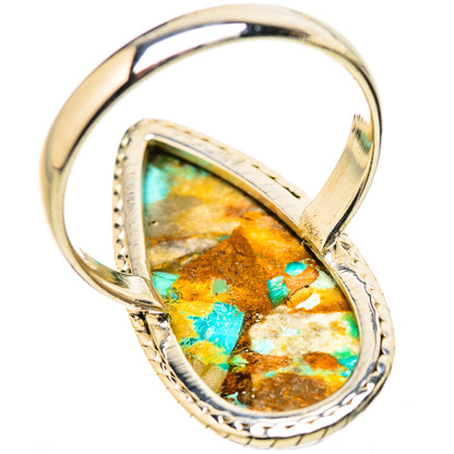 Kingman Mohave Turquoise Rings handcrafted by Ana Silver Co - RING131720 - Photo 3