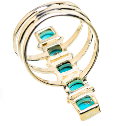 Sleeping Beauty Turquoise Rings handcrafted by Ana Silver Co - RING131721 - Photo 3