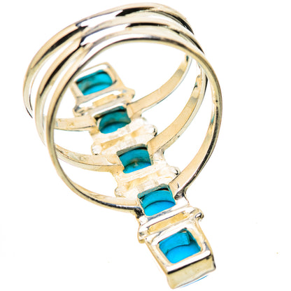 Sleeping Beauty Turquoise Rings handcrafted by Ana Silver Co - RING131737 - Photo 3