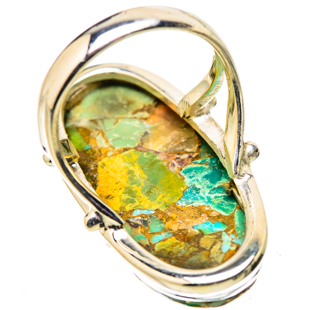 Kingman Mohave Turquoise Rings handcrafted by Ana Silver Co - RING131745 - Photo 3