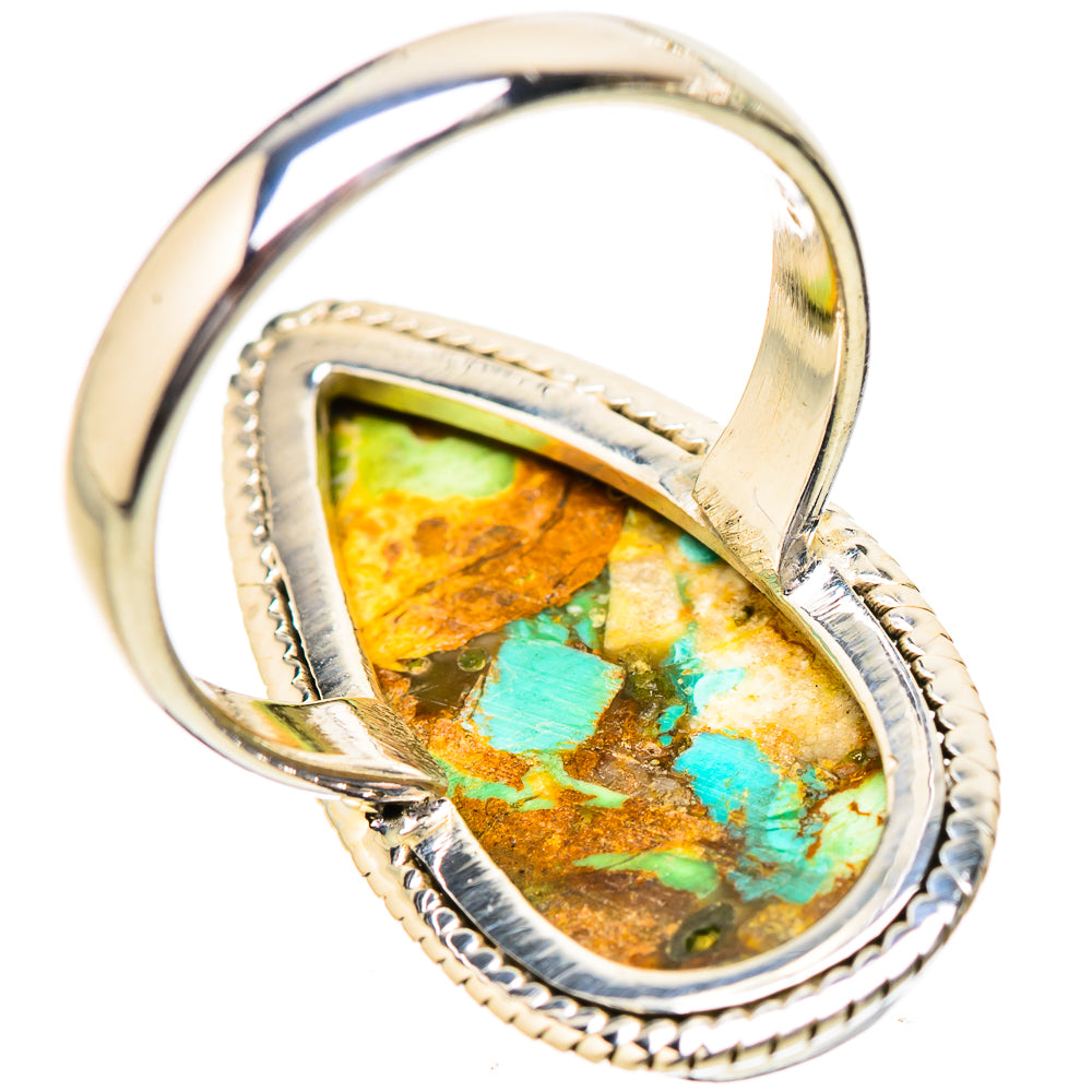 Kingman Mohave Turquoise Rings handcrafted by Ana Silver Co - RING131761 - Photo 3