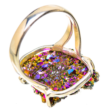 Titanium Sunshine Druzy Rings handcrafted by Ana Silver Co - RING131790 - Photo 3