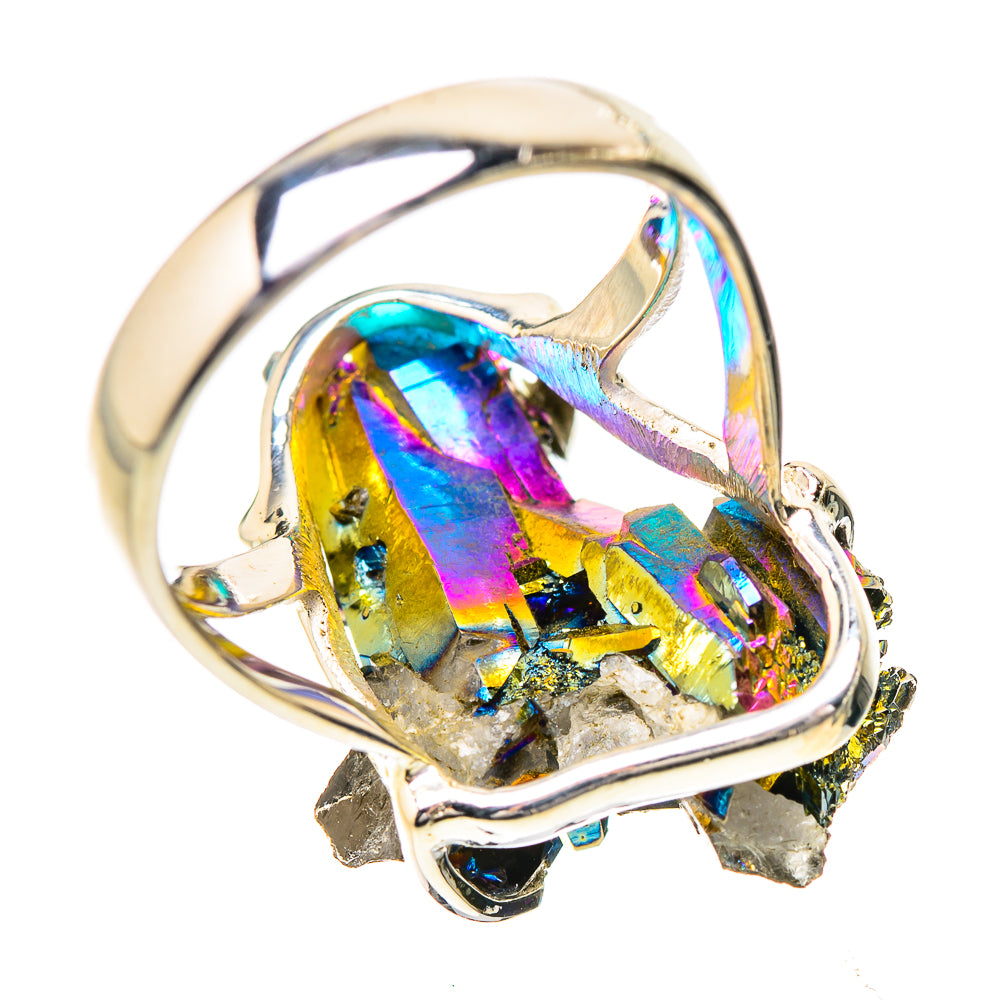 Titanium Sunshine Druzy Rings handcrafted by Ana Silver Co - RING131792 - Photo 3