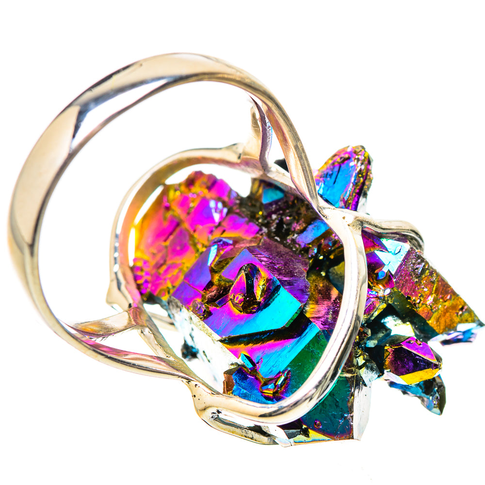Titanium Sunshine Druzy Rings handcrafted by Ana Silver Co - RING131869 - Photo 3