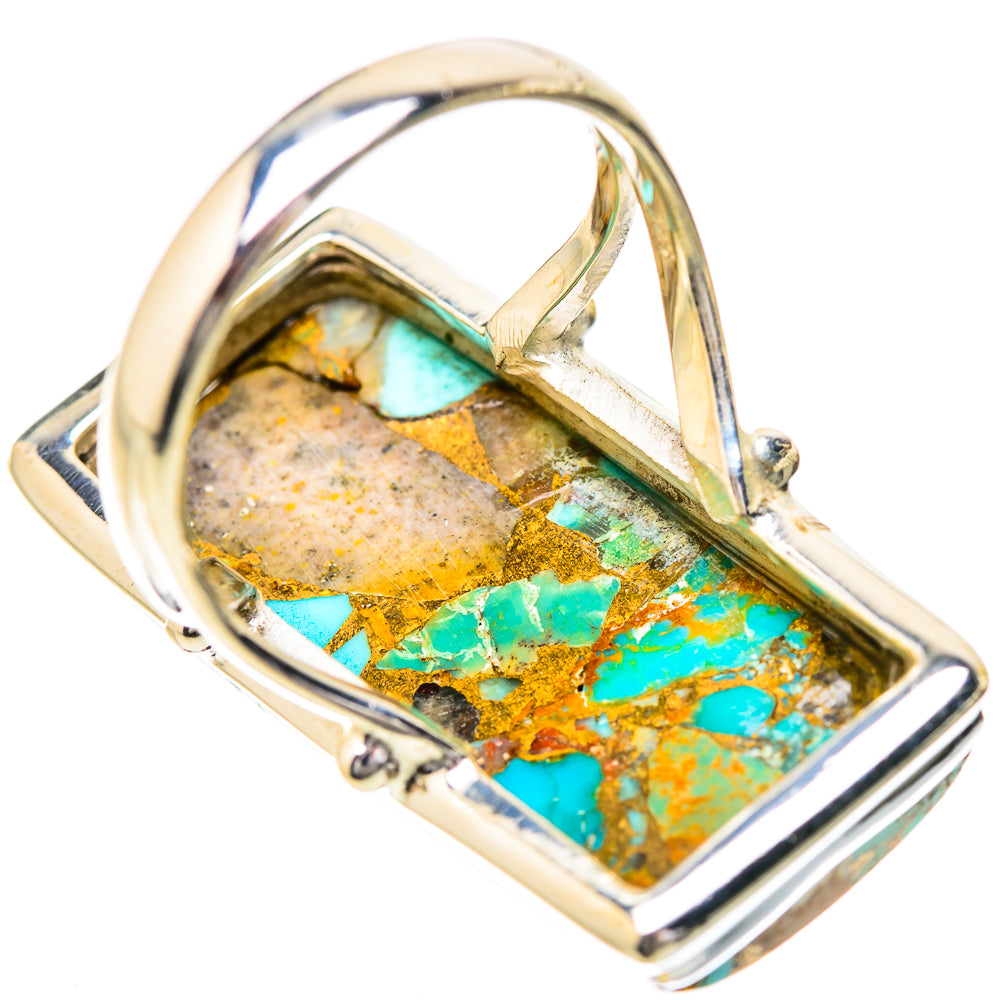 Kingman Mohave Turquoise Rings handcrafted by Ana Silver Co - RING131872 - Photo 3