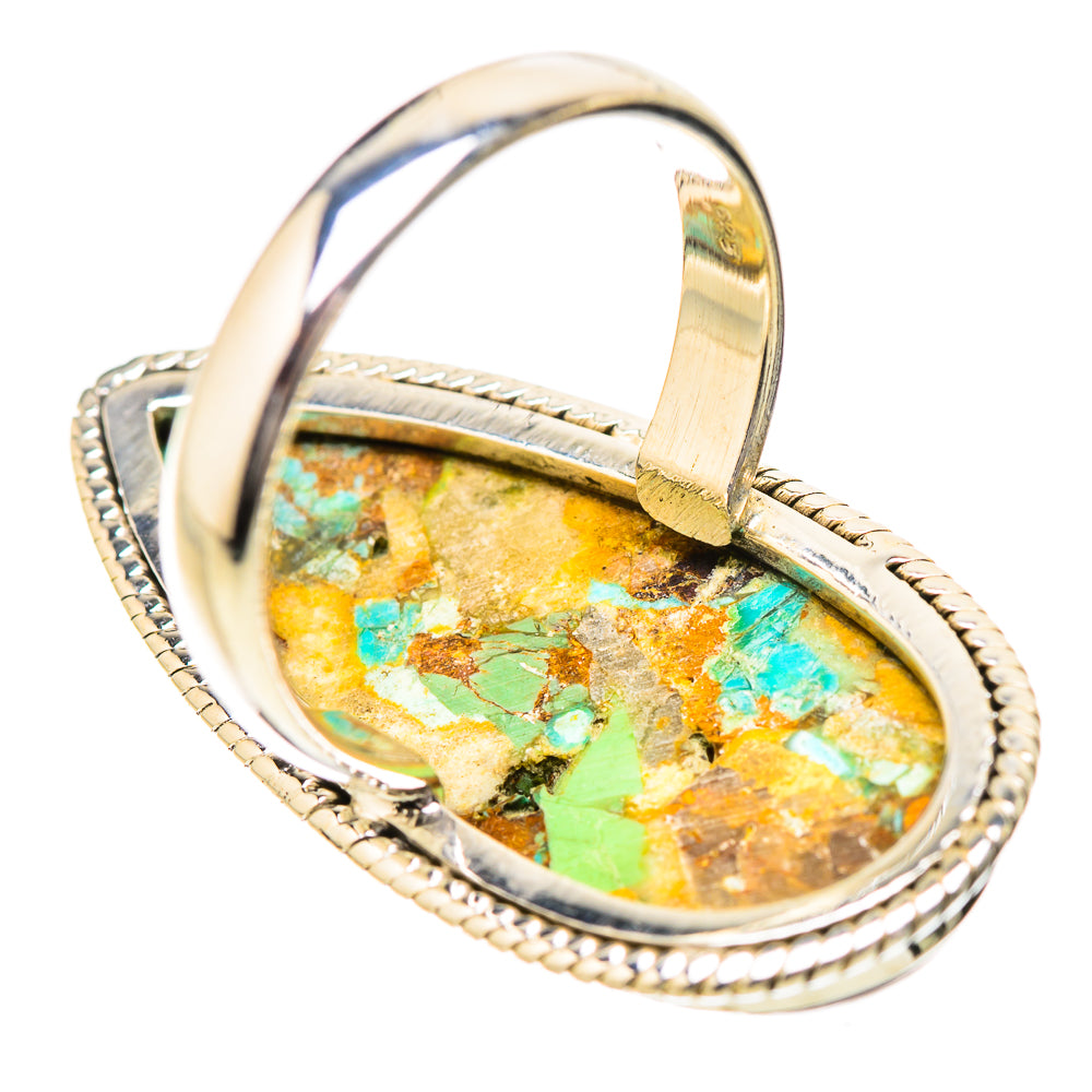 Kingman Mohave Turquoise Rings handcrafted by Ana Silver Co - RING131873 - Photo 3