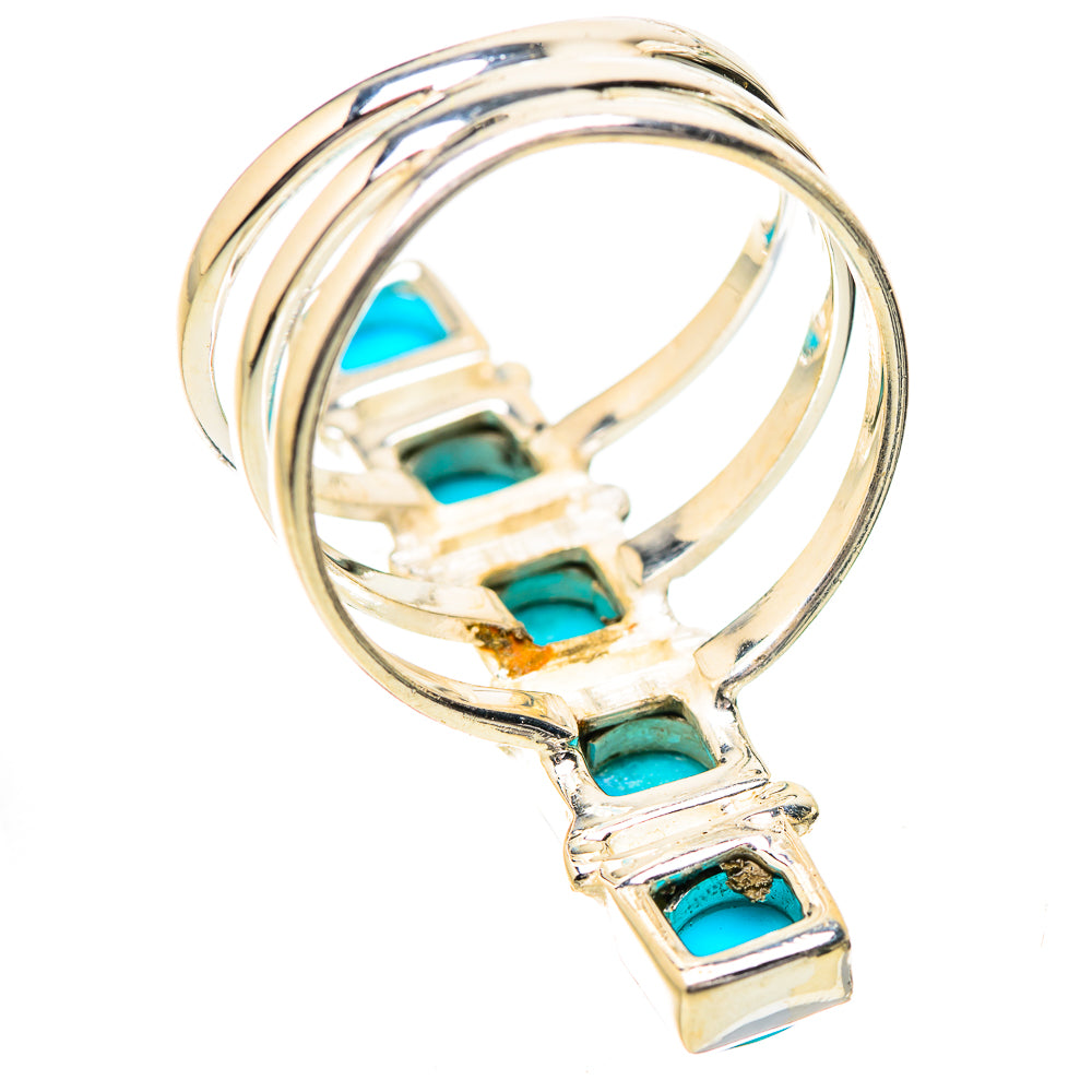 Sleeping Beauty Turquoise Rings handcrafted by Ana Silver Co - RING131881 - Photo 3