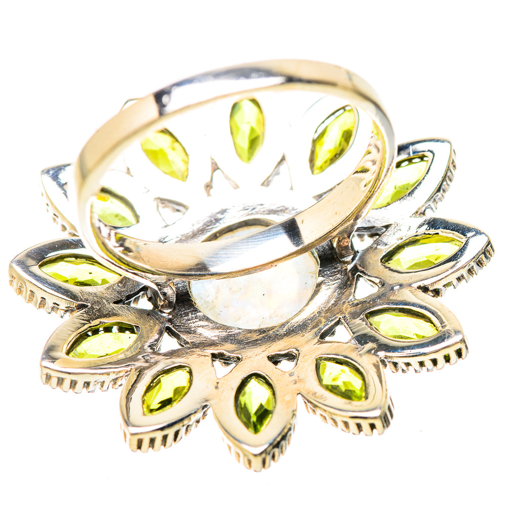 Rainbow Moonstone Rings handcrafted by Ana Silver Co - RING131883 - Photo 3