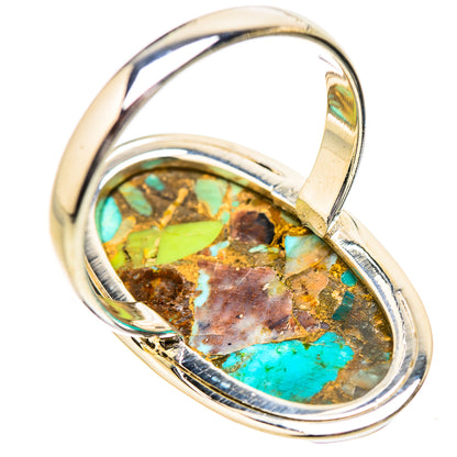 Kingman Mohave Turquoise Rings handcrafted by Ana Silver Co - RING131888 - Photo 3