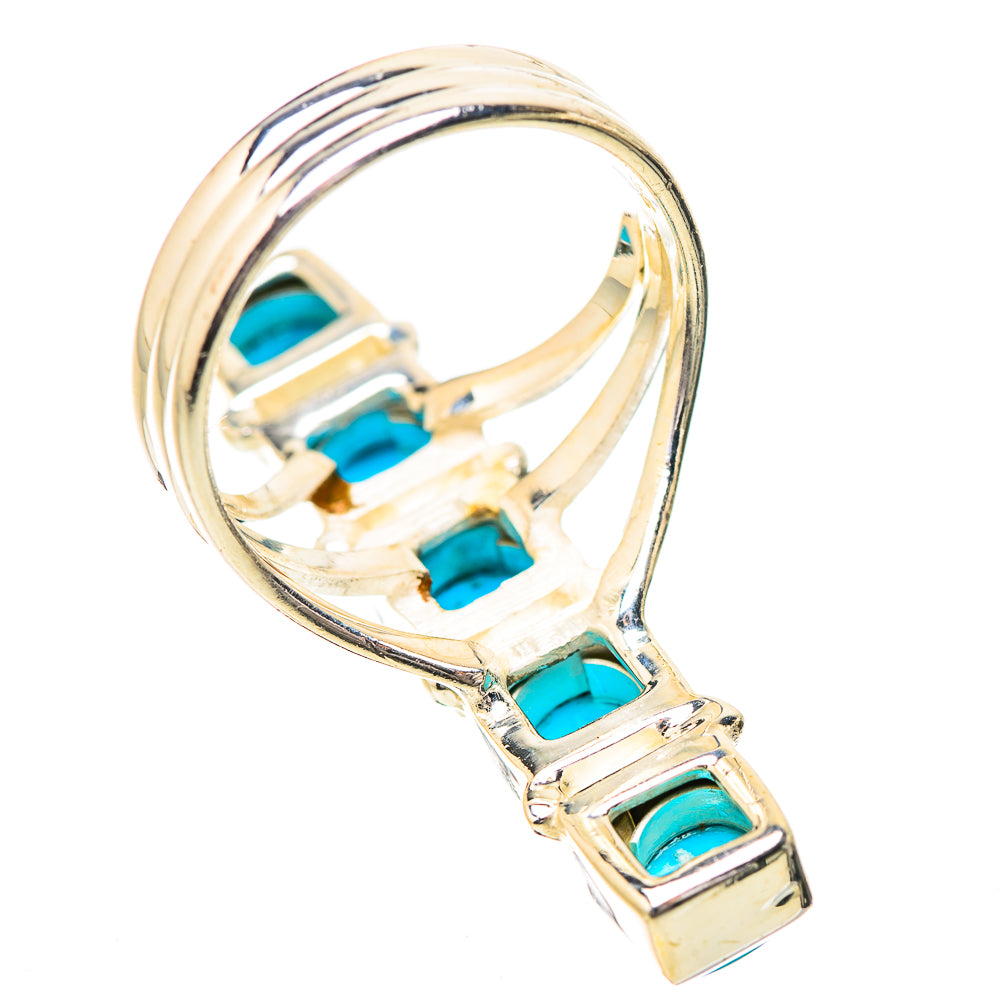 Sleeping Beauty Turquoise Rings handcrafted by Ana Silver Co - RING131894 - Photo 3