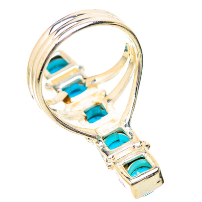 Sleeping Beauty Turquoise Rings handcrafted by Ana Silver Co - RING131894 - Photo 3