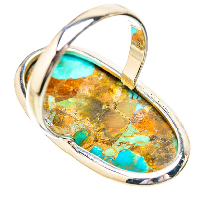 Kingman Mohave Turquoise Rings handcrafted by Ana Silver Co - RING131897 - Photo 3