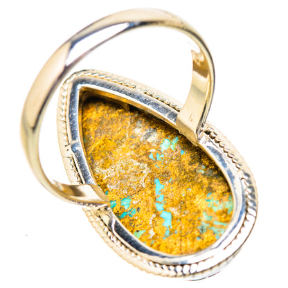 Kingman Mohave Turquoise Rings handcrafted by Ana Silver Co - RING131899 - Photo 3