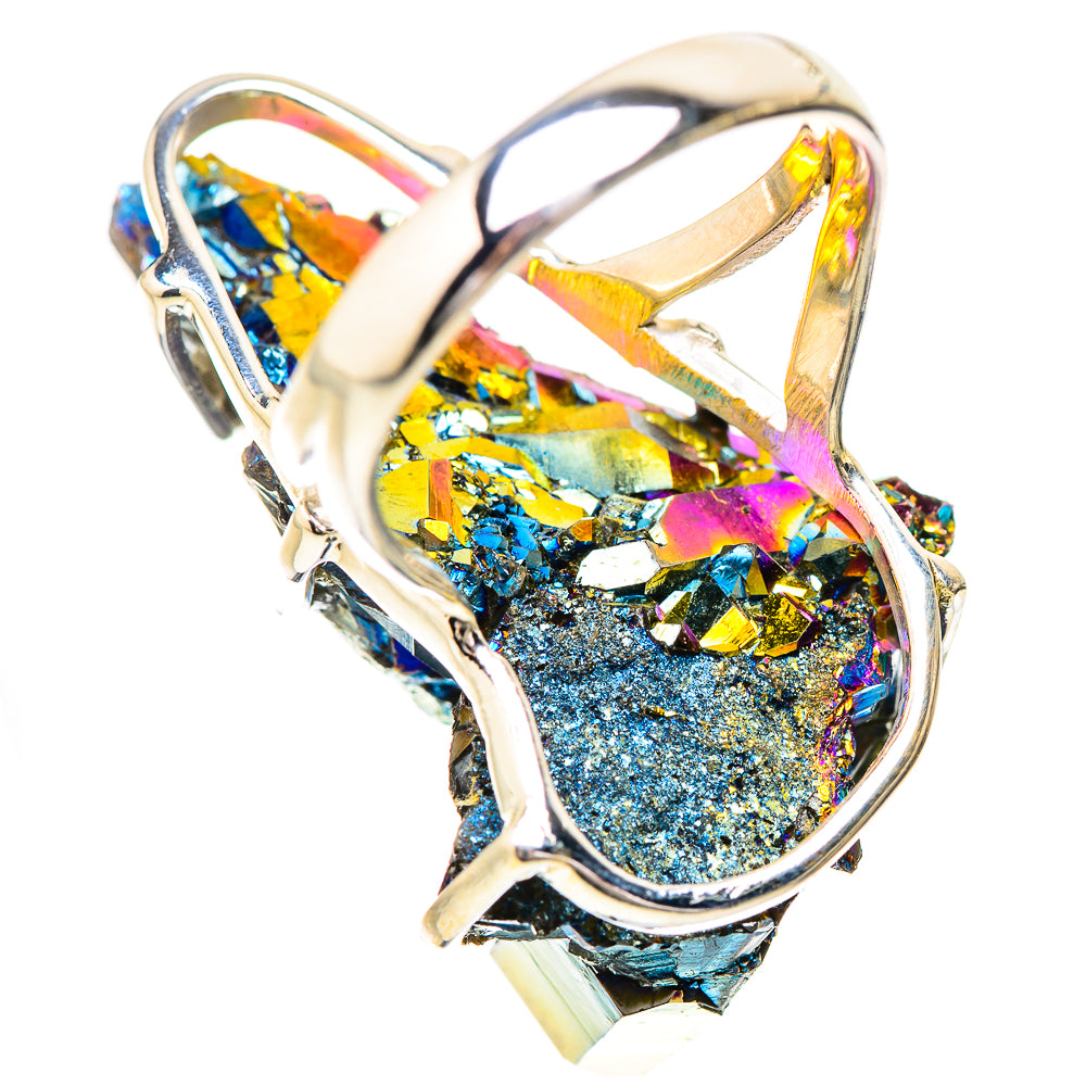 Titanium Sunshine Druzy Rings handcrafted by Ana Silver Co - RING131909 - Photo 3