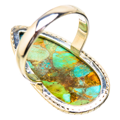 Kingman Mohave Turquoise Rings handcrafted by Ana Silver Co - RING131911 - Photo 3