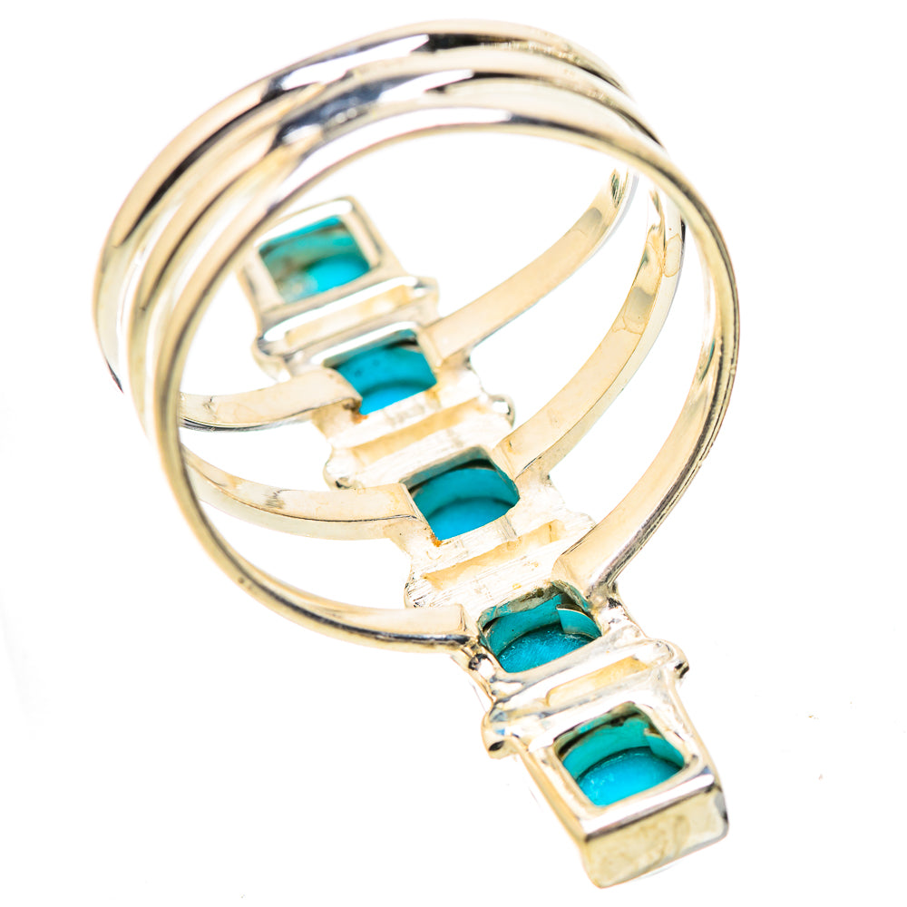 Sleeping Beauty Turquoise Rings handcrafted by Ana Silver Co - RING131913 - Photo 3