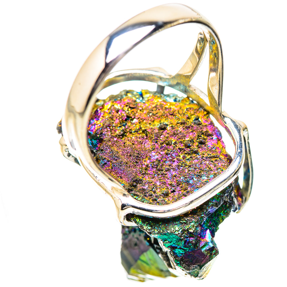 Titanium Sunshine Druzy Rings handcrafted by Ana Silver Co - RING131929 - Photo 3
