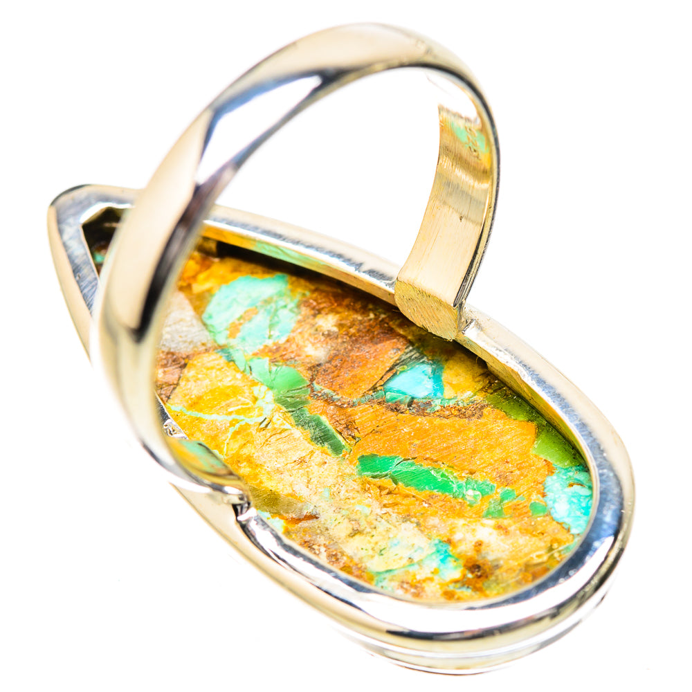 Kingman Mohave Turquoise Rings handcrafted by Ana Silver Co - RING131930 - Photo 3