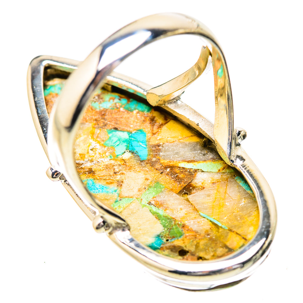 Kingman Mohave Turquoise Rings handcrafted by Ana Silver Co - RING131944 - Photo 3