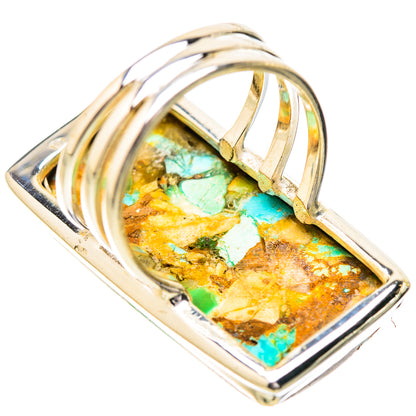 Kingman Mohave Turquoise Rings handcrafted by Ana Silver Co - RING131946 - Photo 3