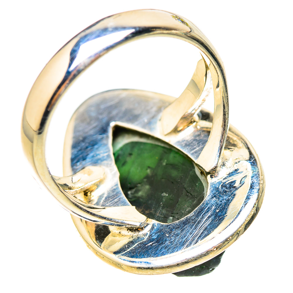 Green Tourmaline Rings handcrafted by Ana Silver Co - RING131953 - Photo 3