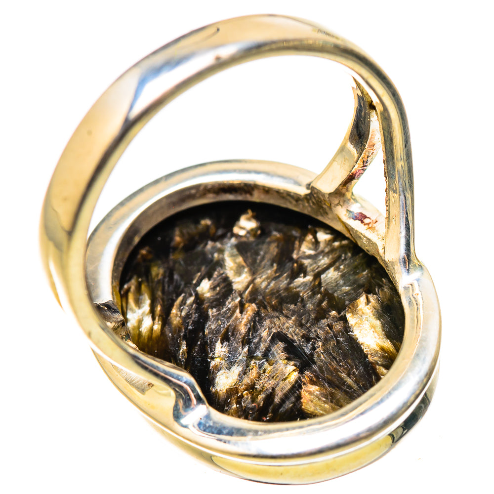 Golden Seraphinite Rings handcrafted by Ana Silver Co - RING131976 - Photo 3