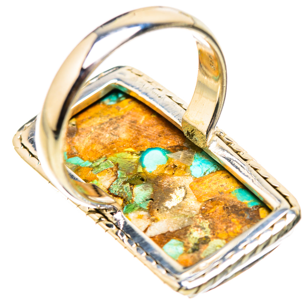 Kingman Mohave Turquoise Rings handcrafted by Ana Silver Co - RING132028 - Photo 3