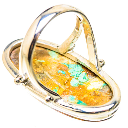 Kingman Mohave Turquoise Rings handcrafted by Ana Silver Co - RING132053 - Photo 3