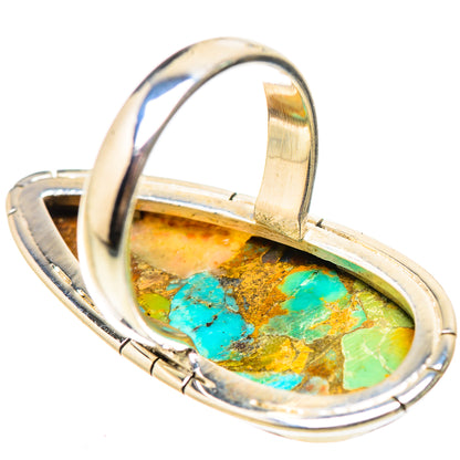 Kingman Mohave Turquoise Rings handcrafted by Ana Silver Co - RING132054 - Photo 3