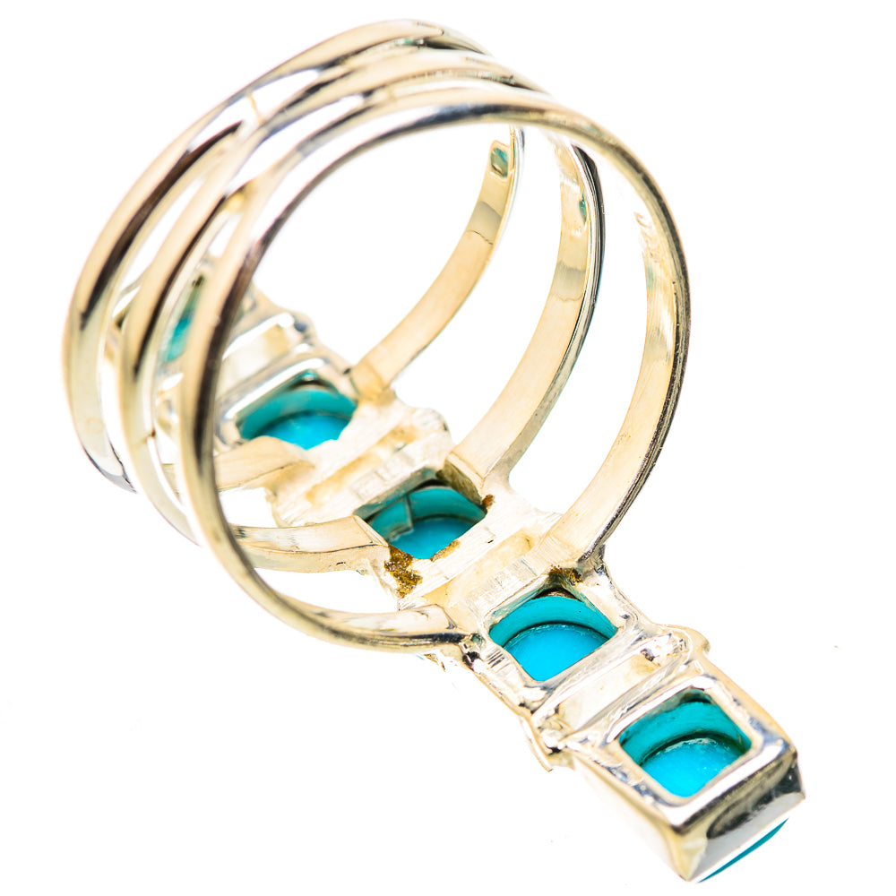 Sleeping Beauty Turquoise Rings handcrafted by Ana Silver Co - RING132061 - Photo 3