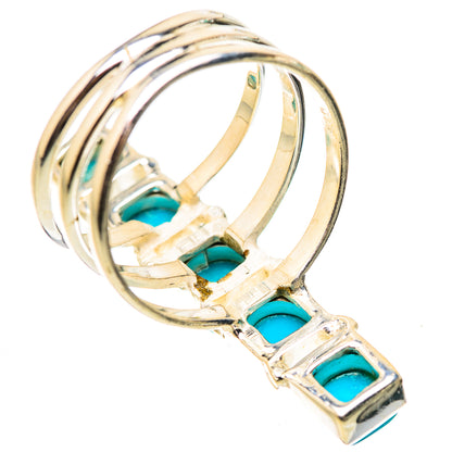 Sleeping Beauty Turquoise Rings handcrafted by Ana Silver Co - RING132061 - Photo 3