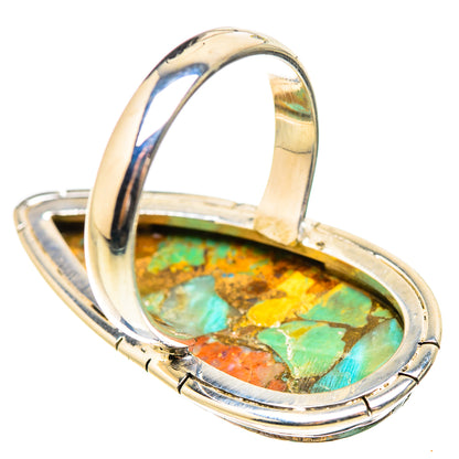Kingman Mohave Turquoise Rings handcrafted by Ana Silver Co - RING132072 - Photo 3